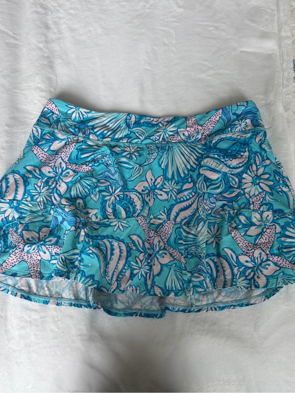 Lilly Pulitzer Women's Teal Floral Swim Skort